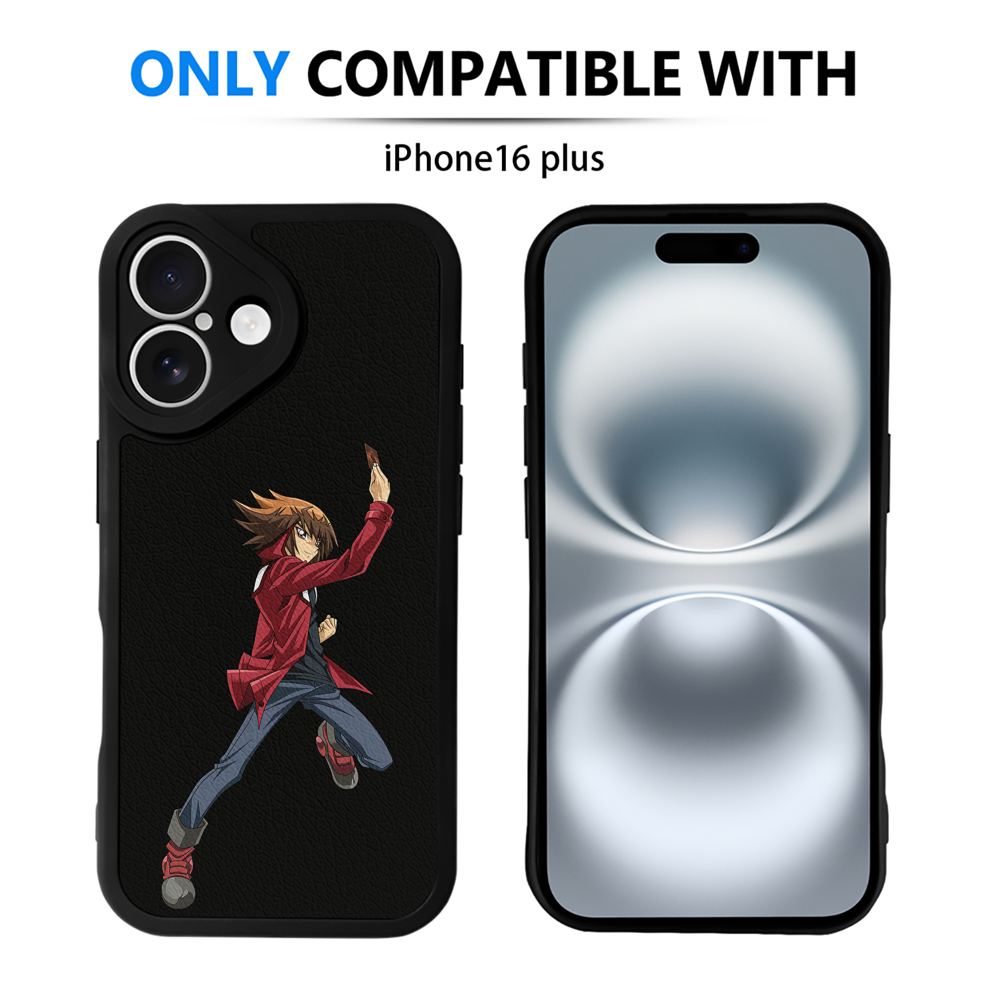 遊☆戯☆王 Yu-Gi-Oh! 【iPhone 16シリーズ対応】シリコンスマホケース（レザー調） 材質：シリコン